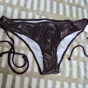 Victoria's Secret Metallic Bikini Bottom - Dark Purple